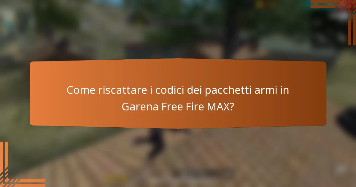 Come riscattare i codici dei pacchetti armi in Garena Free Fire MAX?