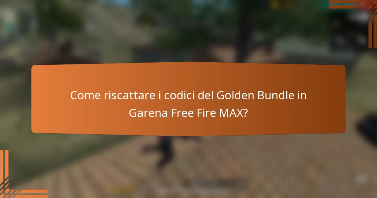 Come riscattare i codici del Golden Bundle in Garena Free Fire MAX?